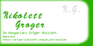 nikolett groger business card